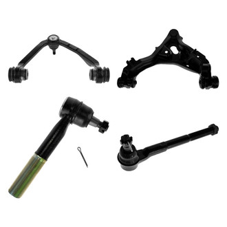 TRQ® - Front Passenger Side Lower and Upper Control Arm with Ball Joint and Tie Rod End Kit