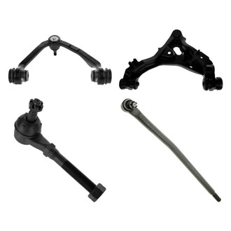 TRQ® - Front Passenger Side Lower and Upper Control Arm with Ball Joint and Tie Rod End Kit