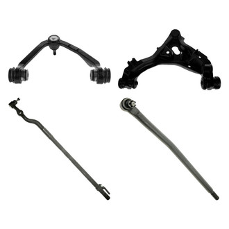 TRQ® - Front Passenger Side Lower and Upper Control Arm with Ball Joint and Tie Rod End Kit