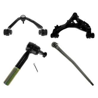 TRQ® - Front Passenger Side Lower and Upper Control Arm with Ball Joint and Tie Rod End Kit
