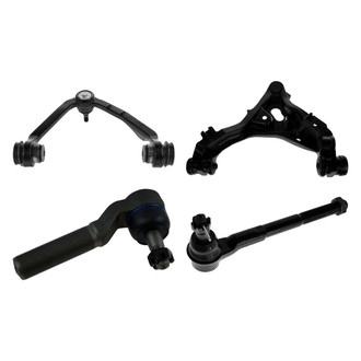 TRQ® - Front Passenger Side Lower and Upper Control Arm with Ball Joint and Tie Rod End Kit