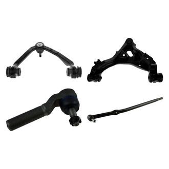 TRQ® - Front Passenger Side Lower and Upper Control Arm with Ball Joint and Tie Rod End Kit