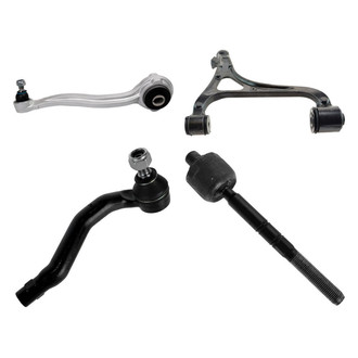 TRQ® - Front Passenger Side Lower and Upper Control Arm with Ball Joint and Tie Rod End Kit