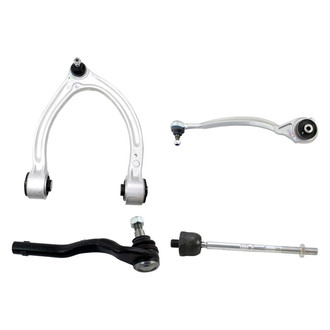 TRQ® - Front Passenger Side Lower and Upper Control Arm with Ball Joint and Tie Rod End Kit