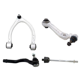 TRQ® - Front Passenger Side Lower and Upper Control Arm with Ball Joint and Tie Rod End Kit