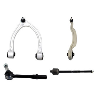TRQ® - Front Passenger Side Lower and Upper Control Arm with Ball Joint and Tie Rod End Kit