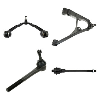 TRQ® - Front Passenger Side Lower and Upper Control Arm with Ball Joint and Tie Rod End Kit