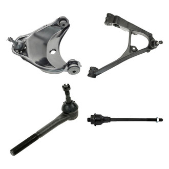 TRQ® - Front Passenger Side Lower and Upper Control Arm with Ball Joint and Tie Rod End Kit