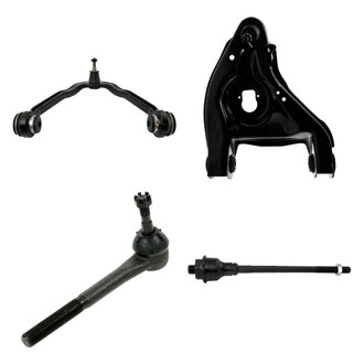 TRQ® - Front Passenger Side Lower and Upper Control Arm with Ball Joint and Tie Rod End Kit