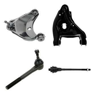 TRQ® - Front Passenger Side Lower and Upper Control Arm with Ball Joint and Tie Rod End Kit