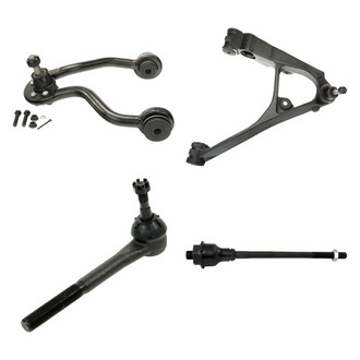 TRQ® - Front Passenger Side Lower and Upper Control Arm with Ball Joint and Tie Rod End Kit