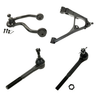 TRQ® - Front Passenger Side Lower and Upper Control Arm with Ball Joint and Tie Rod End Kit
