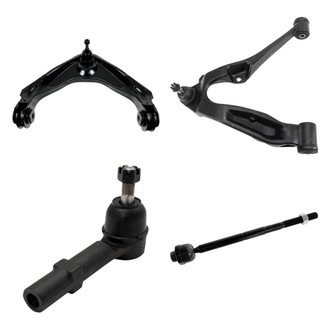 TRQ® - Front Passenger Side Lower and Upper Control Arm with Ball Joint and Tie Rod End Kit
