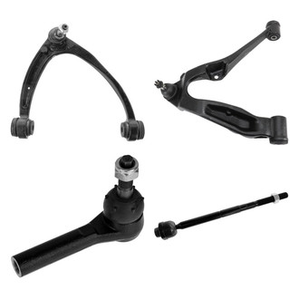 TRQ® - Front Passenger Side Lower and Upper Control Arm with Ball Joint and Tie Rod End Kit