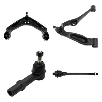 TRQ® - Front Passenger Side Lower and Upper Control Arm with Ball Joint and Tie Rod End Kit