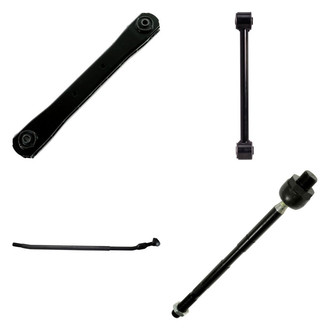 TRQ® - Front Passenger Side Lower and Upper Control Arm and Tie Rod End Kit