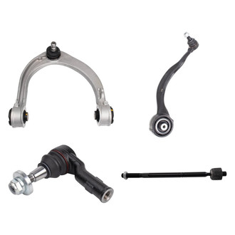 TRQ® - Front Passenger Side Lower and Upper Control Arm with Ball Joint and Tie Rod End Kit