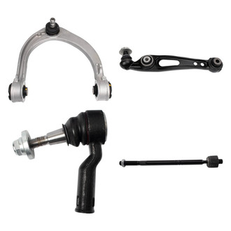 TRQ® - Front Passenger Side Lower and Upper Control Arm with Ball Joint and Tie Rod End Kit