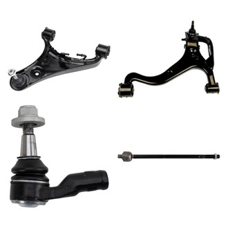 TRQ® - Front Passenger Side Lower and Upper Control Arm with Ball Joint and Tie Rod End Kit