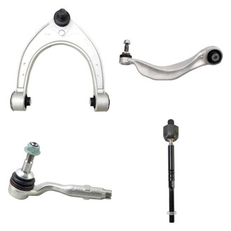 TRQ® - Front Passenger Side Lower and Upper Control Arm with Ball Joint and Tie Rod End Kit