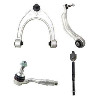 TRQ® - Front Passenger Side Lower and Upper Control Arm with Ball Joint and Tie Rod End Kit