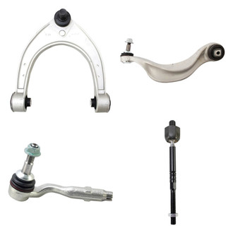 TRQ® - Front Passenger Side Lower and Upper Control Arm with Ball Joint and Tie Rod End Kit