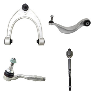 TRQ® - Front Passenger Side Lower and Upper Control Arm with Ball Joint and Tie Rod End Kit