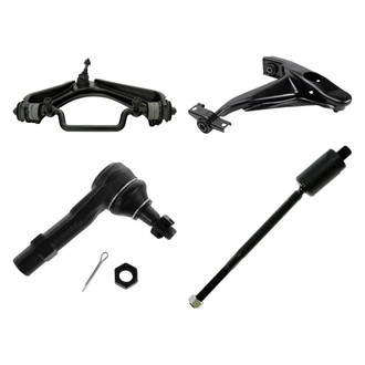 TRQ® - Front Passenger Side Lower and Upper Control Arm with Ball Joint and Tie Rod End Kit