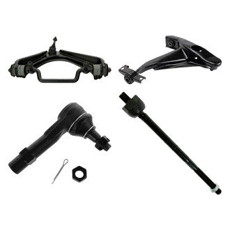 TRQ® - Front Passenger Side Lower and Upper Control Arm with Ball Joint and Tie Rod End Kit