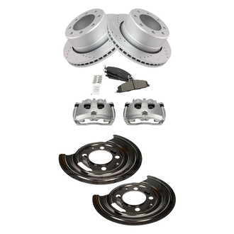 TRQ® - Performance Semi-Metallic Brake Kit with Calipers Kit