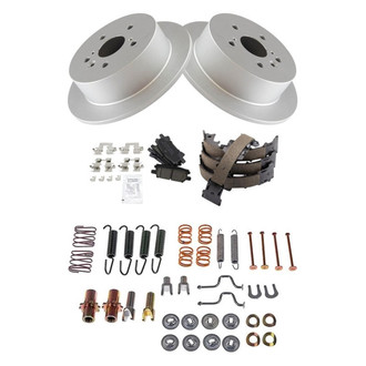 TRQ® - Disc Brake Kit with Ceramic Pads and Shoes Kit
