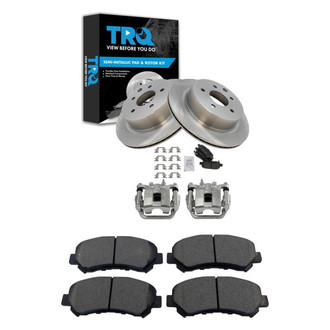 TRQ® - Disc Brake Kit with Semi-Metallic Pads and Calipers Kit