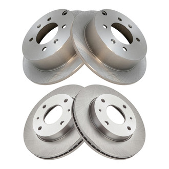 TRQ® - Front and Rear Disc Brake Rotors