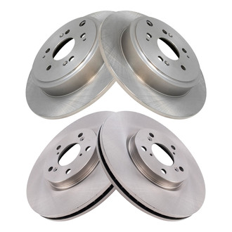 TRQ® - Front and Rear Disc Brake Rotors