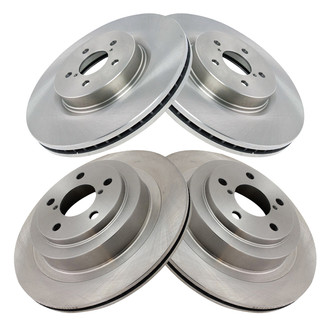 TRQ® - Front and Rear Disc Brake Rotors