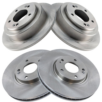 TRQ® - Front and Rear Disc Brake Rotors