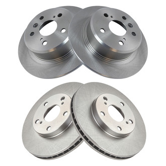 TRQ® - Plain Vented Front and Rear Disc Brake Rotors