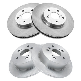 TRQ® - Plain Vented Front and Rear Disc Brake Rotors