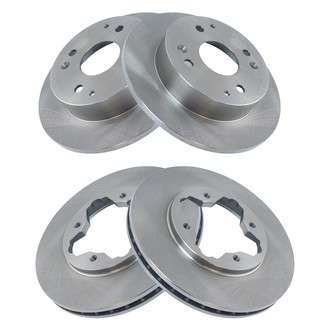 TRQ® - Plain Vented Front and Rear Disc Brake Rotors