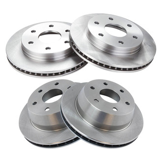TRQ® - Plain Vented Front and Rear Disc Brake Rotors