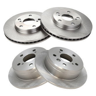 TRQ® - Plain Vented Front and Rear Disc Brake Rotors