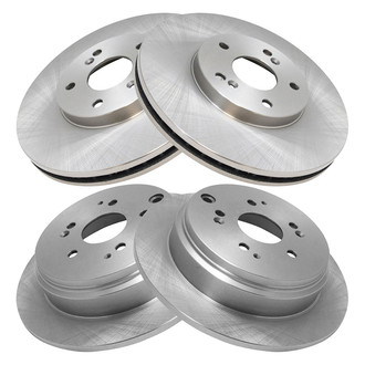 TRQ® - Plain Vented Front and Rear Disc Brake Rotors