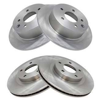 TRQ® - Plain Vented Front and Rear Disc Brake Rotors