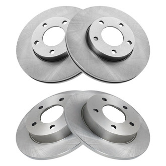 TRQ® - Plain Vented Front and Rear Disc Brake Rotors