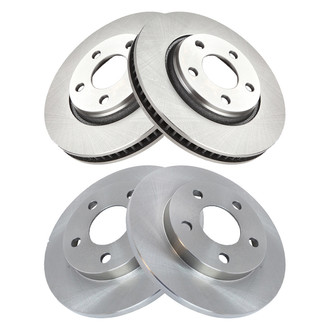 TRQ® - Plain Vented Front and Rear Disc Brake Rotors