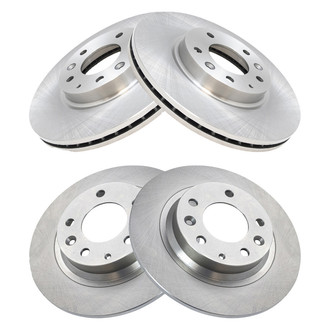 TRQ® - Plain Vented Front and Rear Disc Brake Rotors