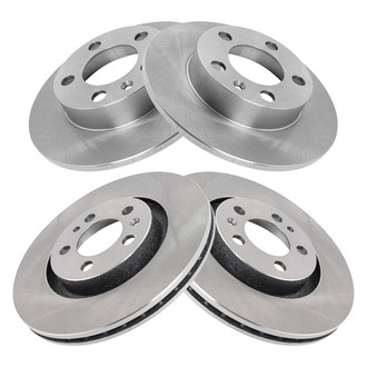 TRQ® - Plain Vented Front and Rear Disc Brake Rotors