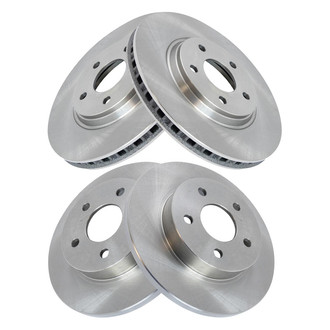 TRQ® - Plain Vented Front and Rear Disc Brake Rotors