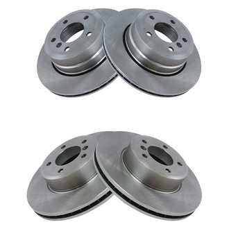 TRQ® - Plain Vented Front and Rear Disc Brake Rotors