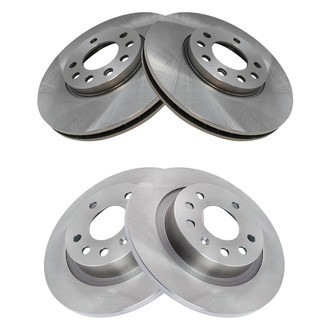 TRQ® - Plain Vented Front and Rear Disc Brake Rotors